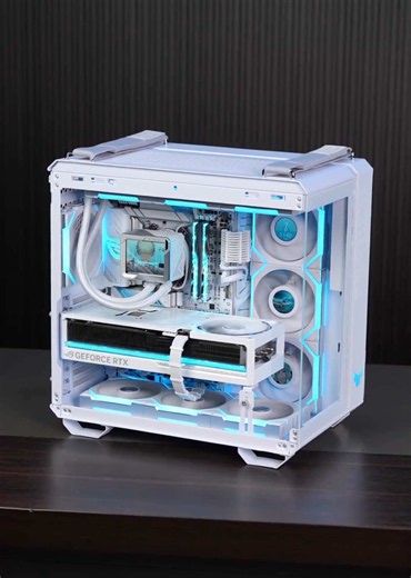 ASMR Immersive PC building——Pure White Theme #asmr #computerassembly #manual #fyp