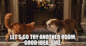 - Let's go try another room. - Good idea, sire.