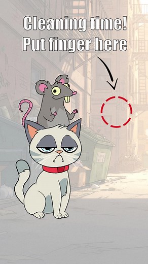 Interactive Funny Animation: Time to Get Clean