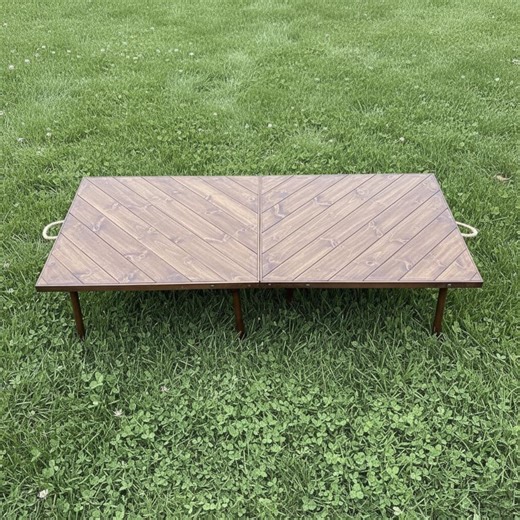 Low Wooden Picnic Table and Folding Boho Beach Table for Ground Seating - Etsy