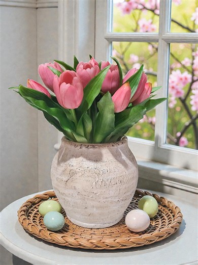 Light Purple Tulip Bouquet, Real Touch Spring Flowers, Easter Decor - Etsy