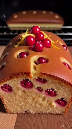 The BEST Cranberry Pound Cake 🍰 Soft, Buttery & Bursting with Fresh Cranberries!