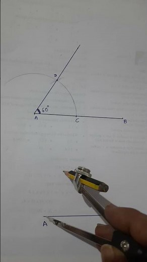 How to draw angle 60 using compass without protractor