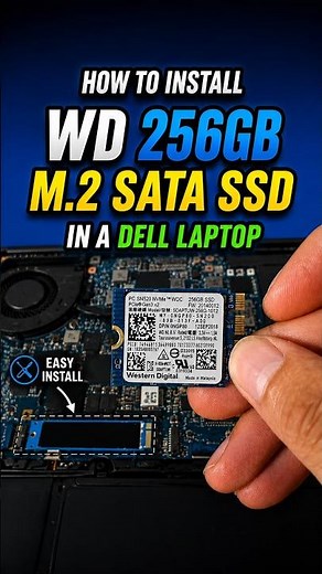 How to Install a WD 256GB M.2 SATA SSD in a Dell Laptop #Shorts