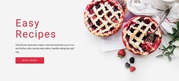 Easy Recipes - HTML Template by Nicepage