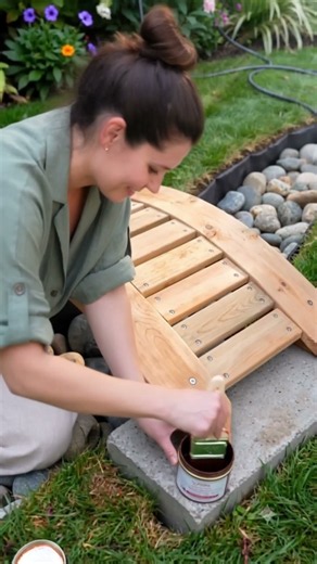 DIY Garden Stream with Wooden Bridge – Full Backyard Build
