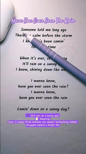 Easy English Karaoke | Have You Ever Seen The Rain (1) – Sing & Learn English