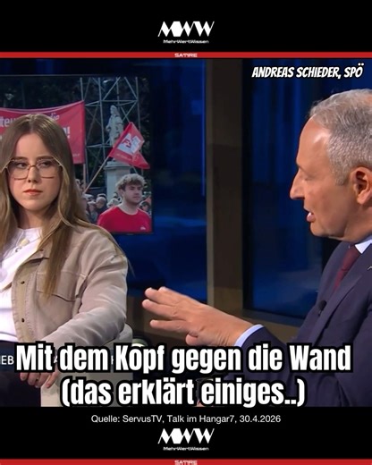 Andreas Schieder - Mit dem Kopf gegen die Wand (das erklärt einiges..)