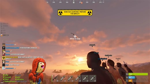 What a journey, this whole gamemode was made in 6 days. This perspective is all that we hoped for - seeing every stage of the cinematics. The ICBM, the nuke fx (thanks to Rust merging), + the shock wave where even tree leaves vanish etc! The reactions of everyone in VOIP say it all. Truly a stunning watch. We’re glad to help @theburntpeanut achieve his visions with the server.