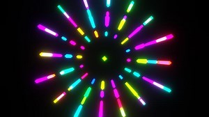 VL Loop Pulsating multicolored rays.