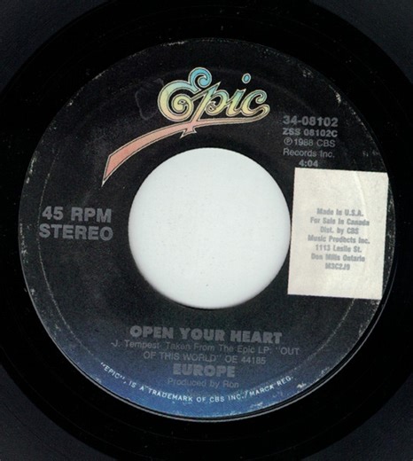 Europe - Open Your Heart