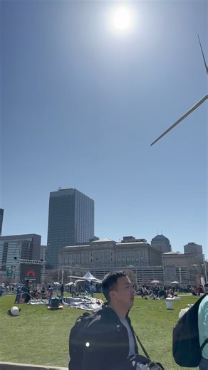 We’re at the Great Lakes Science Center for Eclipse Fest, one of Northeast Ohio’s premiere eclipse watch parties. Could we have asked for better weather or found a better spot to watch!? Let’s hope this downtown Cleveland view of the total solar eclipse remains unchanged! | cleveland.com