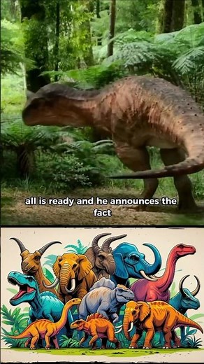 🍂🍁Carnotaurus Courtship: The Forest Dance Floor!🦖 #jurassic #extinctanimals #shortsfeed #shorts