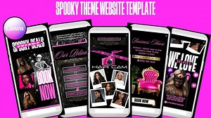 Spooky Season Website Template, Editable Canva Pro Landing Page (digital Download) - Etsy