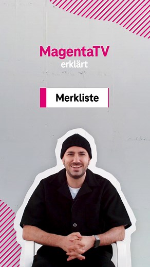 Ganz einfach deine Watchlist verwalten! 🤩 Entertainment-Experte Dominik Porschen zeigt dir, wie du auf MagentaTV mit nur einem Knopfdruck Filme und Serien zu deiner Merkliste hinzufügst – um sie später ganz entspannt anzuschauen. Ebenso unkompliziert kannst du Sendungen mit dem Cloud-Rekorder aufnehmen: einfach die Aufnehmen-/Merken-Taste drücken, und der Rest läuft von allein. Welcher Titel steht bei dir ganz oben auf der Watchlist? #MagentaTV #Tipp | MagentaTV