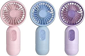 VanSmaGo Portable Handheld Mini Fan, USB Rechargeable Personal Fan, Battery Operated Mini Neck Fan, 5 Speeds, Perfect for Travel/Camping/Outdoor/Home/Office