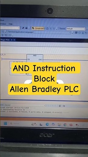AND Instruction Block | Allen Bradley CCW Software/PLC @learneee