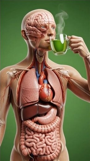 What Happens Inside Your Body After Drinking Green Tea | 3D Medical Animation #shorts #anatomy