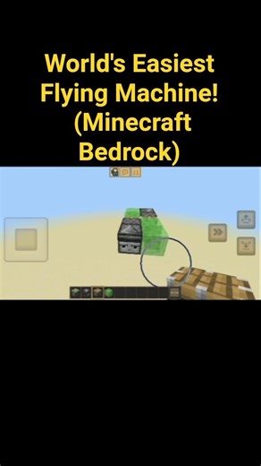World's Easiest Flying Machine! (Minecraft Bedrock) #Minecraft #Redstone #Tutorial #Shorts