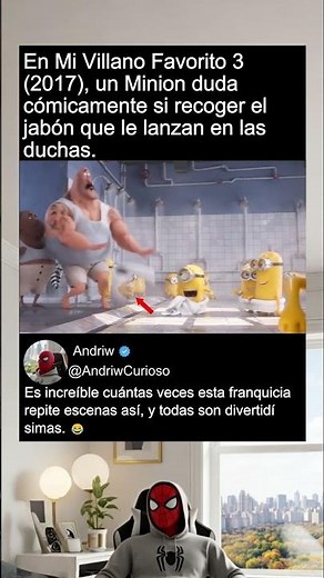 In Despicable Me 3 (2017), a Minion receives doubt in the shower #shorts #films