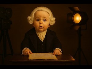 Baby George Washington Delivers the Farewell Address (1796) | Adorable Founding Father Moment!