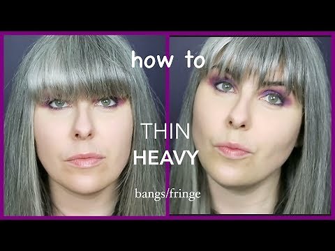 How To Thin Heavy Bangs | Rockstar Fringe | Shag Long Piecey