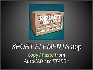 Import AutoCAD to ETABS 2016. Use the XPORT ELEMENTS plugin (without DXF).