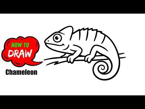 🎨 How to Draw a Chameleon | Simple Step-by-Step Art Tutorial (Colorful & Fun!)