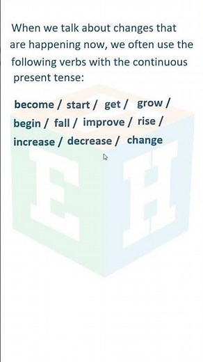 Verbs We Use for CHANGES Happening Right Now! | Present Progressive