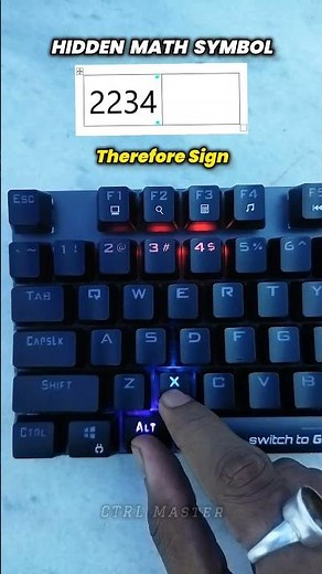 Typing Trick! (Code 2234 & 2235) – Amazing Math Symbols ⚡ #typing #keyboard #pc #shorts #wordtips