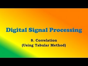 Digital Signal Processing Part- 9 ( Correlation)