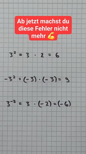 Häufige Fehler bei Potenzen 😰 #potenzen #potenzgesetze #rechenregeln #mathelernen #einfacherklärt #endlichkapiert #lernenmachtspaß #stud3s | Mathe by stud3s