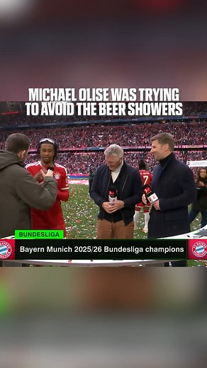 Michael Olise interview beer moment vs Bayern — Bundesliga clip