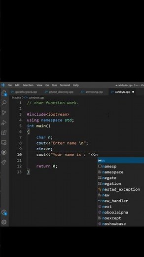 Use of *Char in C++ and how to use *Char in c++ || Mohd Abuzar || #shorts