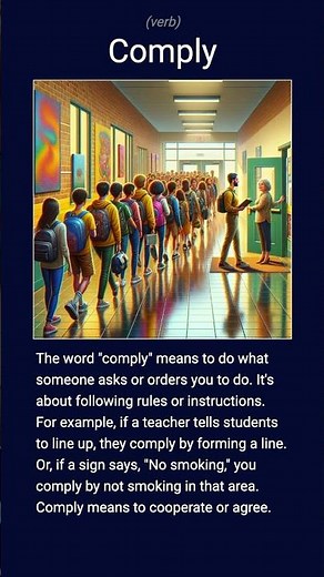 English word 'comply' verb C1