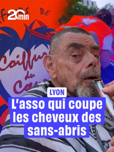 Une fois par mois, l’association Coiffure du cœur installe « un salon de rue » place Carnot, à Lyon, pour offrir des coupes et des tailles de barbes aux personnes les plus démunies. #sinformersurtiktok #lyon #coiffure #association