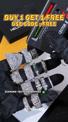 8.5K views · 64 reactions | Happy Easter Day 2025 Buy 1 Get 1 FREE | Use Code: FREE #Cuban Chain #MiamiCuban #helloicejewelry #Christmas #pendant #necklace #ring #bracelet #jewelryset #buy1get1free #easterday | HelloIce | Facebook