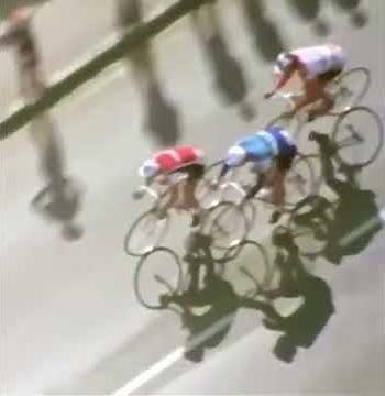 Le trio d'échappés a 9 mn d'avance sur Paris Roubaix 1976