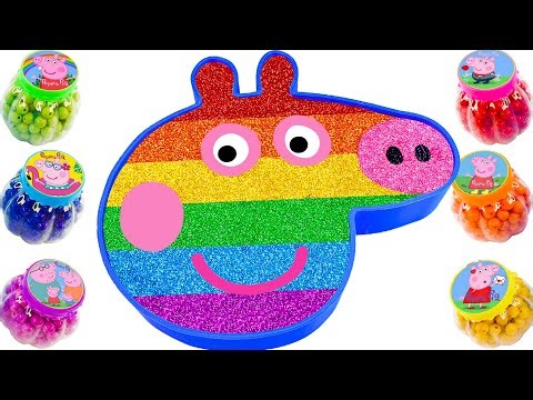 ASMR Slime Video l How To Make Rainbow PEPPA PIG Bathtub With Glitter Slime | Best Of Yo Yo Idea