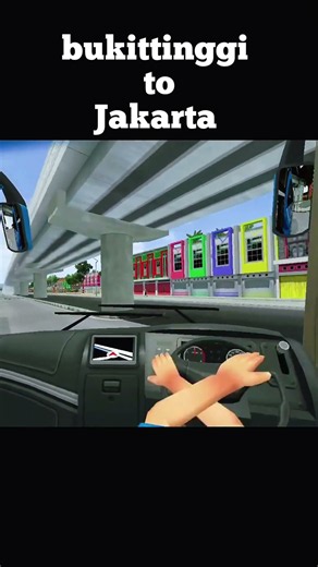 🎮 Bukittinggi to Jakarta |Passenger driving Gameplay | bus 🚌 simulator indonesia #Shorts