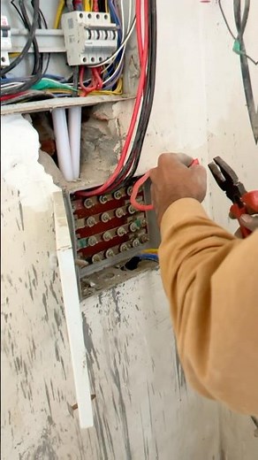 Man cable￼ TPN bus bar connection wiring and #electric⚡️ #work ￼