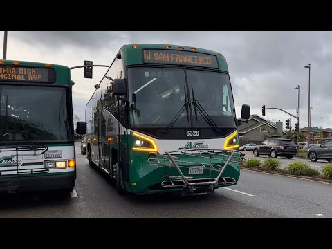 ⁴ᴷ⁶⁰ (FULL ROUTE) AC Transit MCI D45 CRT LE #6326 on Route W - to San Francisco