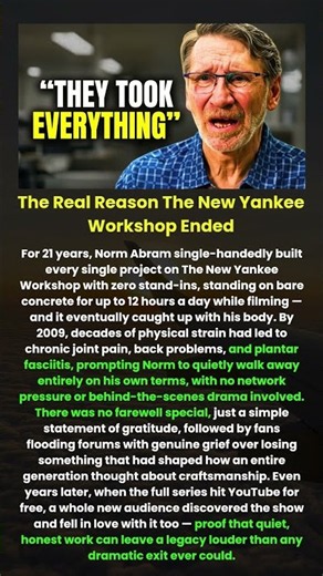 The Real Reason The New Yankee Workshop Ended#shorts