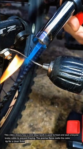 Genius Trick to Fix Bike Brake Cable Using Mini Blow Torch & Drill | Smart DIY Bicycle Repair Hacks”
