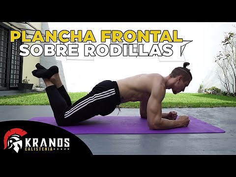 Como hacer la PLANCHA FRONTAL SOBRE RODILLAS | Tutorial en 1 minuto