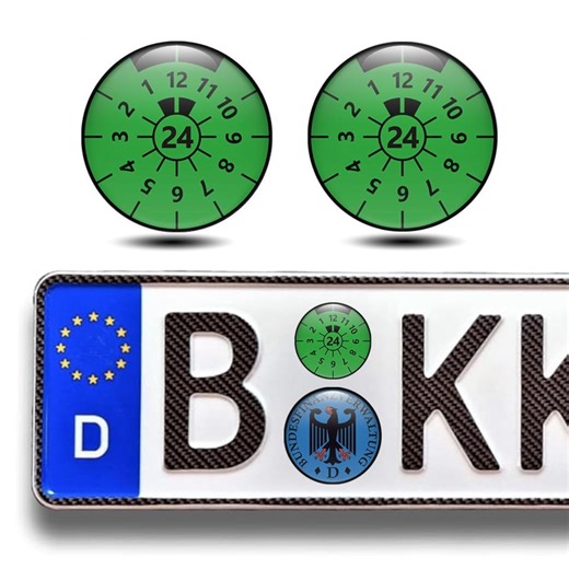 35mm Epoxy Seal Badge, 3D Gel German License Plate Decals (set of 2) - Etsy