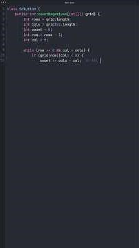Leetcode 1351: Count Negative Numbers in Sorted Matrix - Java Solution