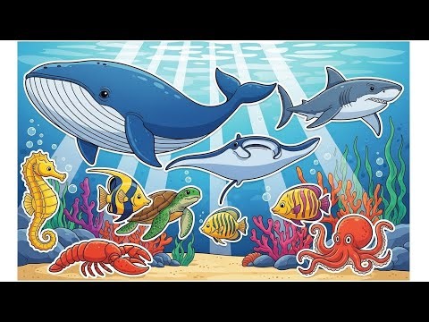 200 Animal Sounds for Kids – Seahorse, Clownfish, Angelfish, Swordfish, Barracuda