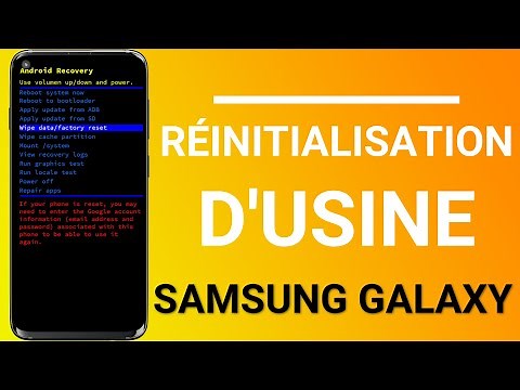 Réinitialisation d'usine sur un téléphone Samsung Galaxy