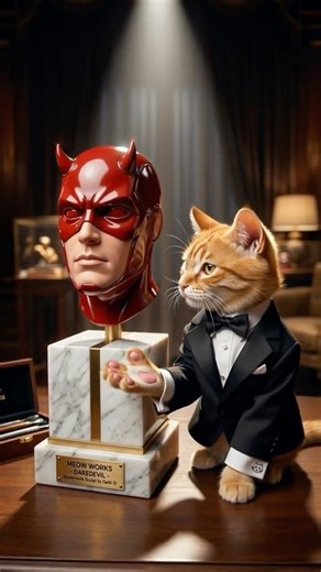 Cute Kitten Builds Epic Daredevil Figure 😳 Marvel DIY #shorts #diy #beforeandafter